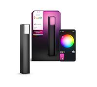 Philips Hue White&Color, Lampadaire Extérieur Turaco +Ampoule, 1100lm, Noir