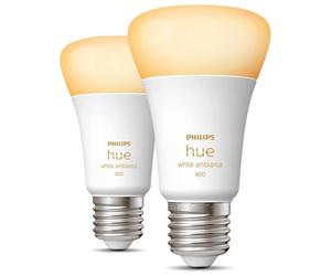 Philips Huewa Ampoule Intelligente 6W A60 E27 2P Eur Lumière Blanche (Pack de 2)