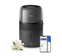 Philips Humidificateur d'air 5000, 350 ml/h, 50 m², silencieux 12 dB*, Noir | 99 % de bactéries en moins : chambre d'enfant et à coucher, diffuseur d'huiles, réservoir 4,5 L/37 h, arrêt auto (HU5600/01)