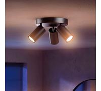 Philips Idris Projecteur, GU10, 3 sources lumineuses, cache-piton rond, 8720169299054,