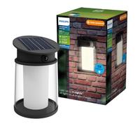 Philips Juda Applique solaire murale UltraEfficient extérieur, Ampoule solaire remplaçable, Détecteur de mouvement, 4000K, noir
