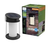 Philips Juda Applique solaire murale UltraEfficient extérieur, Ampoule solaire remplaçable, Détecteur de mouvement, 4000K, noir