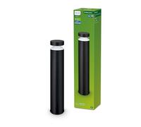 Philips Laven, Lampe de chemin d'extérieur, 6 W, lumière blanc froid 4 000 K, noire, résistante aux intempéries IP44