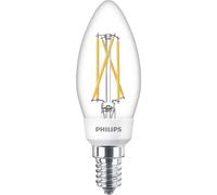 Philips LED 77215400 LED CEE F (A - G) E14 forme de flamme 5 W, 2.5 W, 1 W = 40 W, 18 W, 9 W blanc chaud (Ø x L) 3.5 cm x 10.6 cm