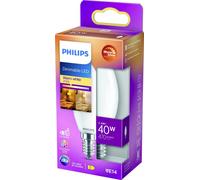 Philips LED 871951432429900 LED CEE D (A - G) E14 forme de flamme 3.4 W = 40 W blanc chaud (Ø x L) 35 mm x 99 mm 1 pc(s)
