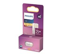 Philips LED ampoule standard, Equivalent 25W halogene, culot G9, éclairage blanc chaud 2700K, 2 pack, nouvelle génération
