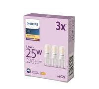 Philips Ampoule LED 8720169302075 G9 1,9 W (équiv. 25 W) Blanc chaud 2700K – Pack de 3