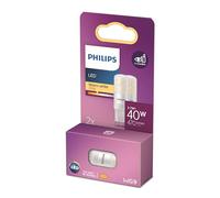 Philips LED ampoule standard, Equivalent 40W halogene, culot G9, éclairage blanc chaud 2700K, 2 pack, nouvelle génération