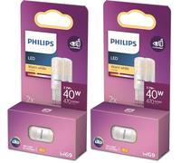 Philips LED ampoule standard, Equivalent 40W halogene, culot G9, éclairage blanc chaud 2700K, 2 pack, nouvelle génération (Lot de 2)