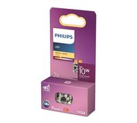 Philips LED ampoule standard, équivalent halogene 10W, culot G4, éclairage blanc chaud 2700K, 2 pack, nouvelle génération