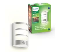 Philips Applique murale extérieure Python 5,5W LED 700 lm 2700K IP44 Détecteur Infrarouge Aluminium