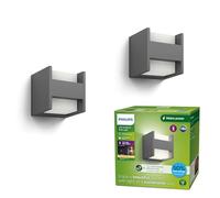 Philips LED Arbour UltraEfficient Applique murale (forme H) 3.8W 2700K Anthracite HV, lot de deux