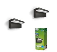 Philips LED Bustan UltraEfficient Applique murale 3.8W 2700K Anthracite HV, pack de deux