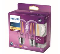 Philips Ampoules LED LEDclassic A60 E27 2700K 7W Pack de 2