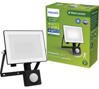 Philips Projecteur LED Lois 929004642201 – 20 W, détecteur de mouvements, blanc chaud, noir