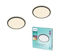 Philips Panneau LED Super Slim 18W 2700K IP44 Noir – Lot de 2 (8721103042965)