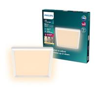 Philips LED SceneSwitch plafonnier (15 W), rectangulaire (40x40 cm), avec lumière blanche chaude, dimmable, blanc