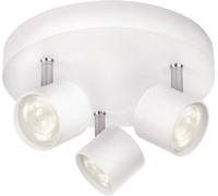 Philips Projecteur Star LED 3 sources (3 x 4,5 W) rond blanc