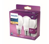 Philips LEDclassic Pack de 2 ampoules A60 E27, 2700 K, 4,5 W, 8718699777654, A60