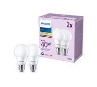 Philips LEDclassic Pack de 2 ampoules A60 E27, 2700 K, 4,9 W, 8719514459472, A60