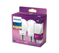 Philips LEDclassic Pack de 2 ampoules A60 E27, 2700 K, 7 W, 8718699777678, A60
