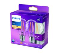 Philips LEDclassic Pack de 2 ampoules A60 E27, 2700 K, 7 W, 8718699777739, A60