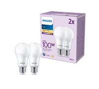 Philips LEDclassic Pack de 2 ampoules A65 E27, 2700 K, 13 W, 8719514451377, A65