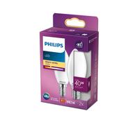 Philips LEDclassic Pack de 2 ampoules B35 E14, 2700 K, 4,3 W, 8718699777692, B35