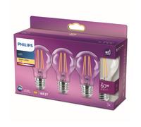Philips LEDclassic Pack de 3 ampoules A60 E27, 2700 K, 7 W, 8718699763930, A60