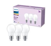 Philips LEDclassic Pack de 3 ampoules A60 E27, 2700 K, 7 W, 8719514452381, A60