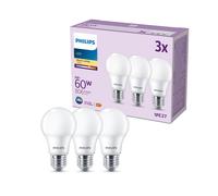 Philips LEDclassic Pack de 3 ampoules A60 E27, 2700 K, 8 W, 8719514452404, A60