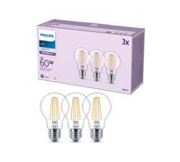 Philips LEDclassic Pack de 3 ampoules A60 E27, 4000 K, 7 W, 8719514450936, A60