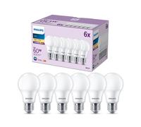Philips LEDclassic Pack de 6 ampoules A60 E27, 2700 K, 8 W, 8719514452442, A60