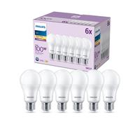 Philips LEDclassic Pack de 6 ampoules A65 E27, 2700 K, 13 W, 8719514451414, A65