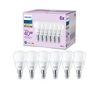 Philips LEDclassic Pack de 6 ampoules D45 E14, 2700 K, 4,9 W, 8719514459519, D45