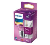 Philips Lighting 76329900 LED E) E27 Forme de goutte 2 W = 25 W Blanc chaud (Ø x L) 4,5 cm x