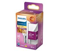 Philips Lighting 871951432447300 LED Classe d'efficacité énergétique D (A - G) E14 Forme goutte 3,4 W = 40 W Blanc chaud (Ø x L) 45 m