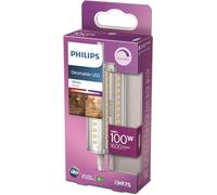Philips Lighting ampoule LED Crayon R7S 100W Blanc Neutre, Compatible Variateur, Verre