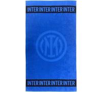 Philips Lighting Inter Serviette de Plage Premium, 180 x 100 cm, Serviette 100% Coton, Logo Inter, fabriquée en Italie, Couleur Bleu
