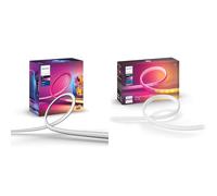Philips Lightstrip Hue Play Gradient pour TV 55 pouces, synchronisation de la lumière avec l'écran & White and Color lightstrip gradient 2 mètres, compatible Bluetooth