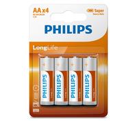 Philips Long Life (4 pcs, AA), Batteries + piles