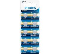 Philips Lot de 10 piles alcalines LR44 | AG13 | A76 piles bouton 1,5 V V13GA