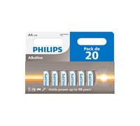 Philips LOT DE 20 PILES AA ALCALINES AA 1,5V (LR06)