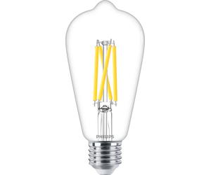 PHILIPS MAS VLE LEDBulb DT5.9-60W E27 927ST64CLG 806lm 2200-2700K transparent FIL ST64 DimTone - Lampes LED socle E27