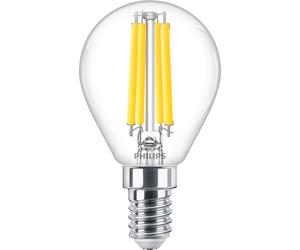 PHILIPS MAS VLE LEDLusterD3.4-40W E14 P45 927CLG FM E14 2700K 470lm D dim transparent - Lampes LED socle E14