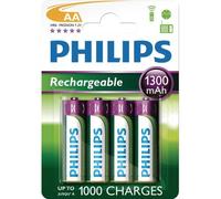 Philips Pile rechargeable HR6 (LR6/AA) NiMH 1300 mAh 1,2 V Pack de 4
