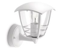 PHILIPS MyGarden, Applique Murale Extérieure Creek, Blanc | Applique Murale, Ampoule E27 non incluse, IP44 Résiste aux projections d'eau, Design Vintage, Installation Facile