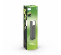 Philips Borne LED extérieure Arbour - 6 W, lumière LED intégrée, noir, blanc chaud 2700K