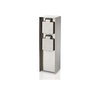 Philips MyGarden, Borne Multiprise de jardin, 23x7x7cm, Argenté | 2 Prises de terre latérale, Pour bloc d'alimentation, Borne en Acier inoxidable, IP44 Résiste aux intempéries, Design moderne