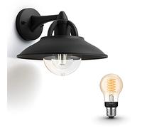 Philips Mygarden Cormorant Applique murale Extérieur - Applique murale - Éclairage de jardin LED Extérieur - Éclairage d'extérieur - Incl. Philips Hue White Filament Lampadaire E27 - Noir